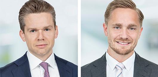 John Gustafson och Alex Ydstie förstärker Baker McKenzie  transaktionsteam