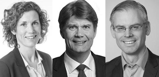 Aberdeen Standard Investments förvaltare Lina Alvemyr, Alfred Bergs förvaltare Ulf Torell och Lannebo Fonders vd Martin Öqvist.