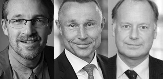 Hans Peter Larsson, skatteansvarig på branschorganisationen FAR, Håkan Behmer, affärsområdeschef på BDO och Magnus Larsson skatterådgivare på Deloitte och tidigare ordförande i FAR.