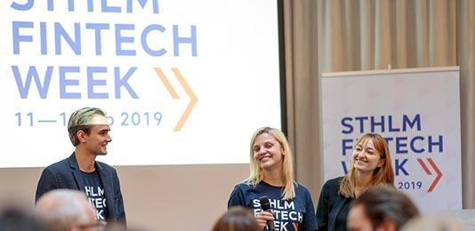 Arrangörerna bakom Stockholm Fintech Week – Love Dager, Lana Brandorne och Anna Blyablina.