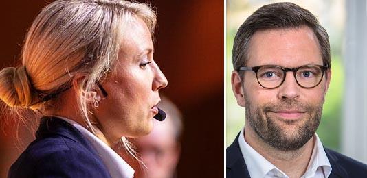 PWC:s experter Angelica Berg och Viktor Lindroth upplever att det är marknadens efterfrågan på hållbara finansiella produkter som styr. Foto: PWC.v