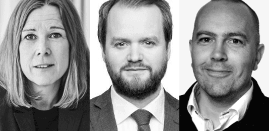 I panelen: Åsa Wallenberg (Storebrand Asset Management/SPP Fonder), Tomas Henriks (Cliens Kapitalförvaltning) och Stefan Klohammar (Movestic). Foto: Montage/respektive företag.