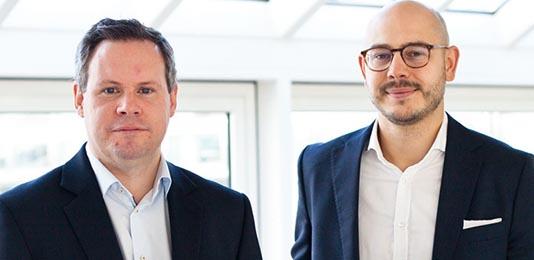 Länsförsäkringar banks blandfondförvaltare Martin Axell och Sebastian Hallenius är riktigt nöjda med resultatet för 2019. Foto: Länsförsäkringar.