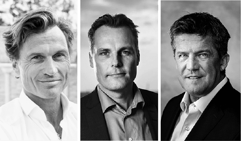 Petter Stordalen, Ola Serneke och Ilija Batljan.