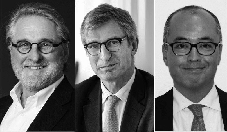 Thomas Lagerqvist (Mannheimer Swartling), Jan Olsson (Deutsche Bank) och Frédéric Cho (Frédéric Cho Advisory.) Foto: Respektive bolag