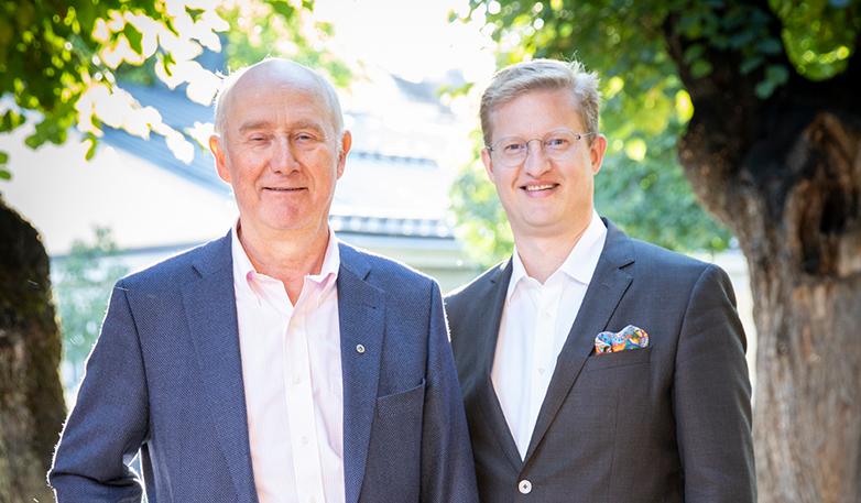 Per H Börjesson och hans nytillträdda vice vd Göran Pallmar. Foto: Spiltan