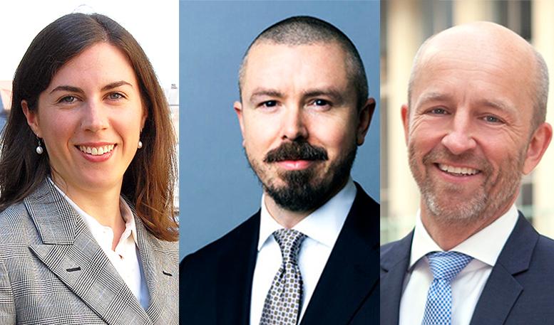 Juliana Hansveden, förvaltare av Nordea Emerging Stars Equity, Tobias Kaminsky, förvaltare av Öhman Företagsobligationsfond och Patric Lindqvist, förvaltare av Handelsbanken Hållbar Energi.