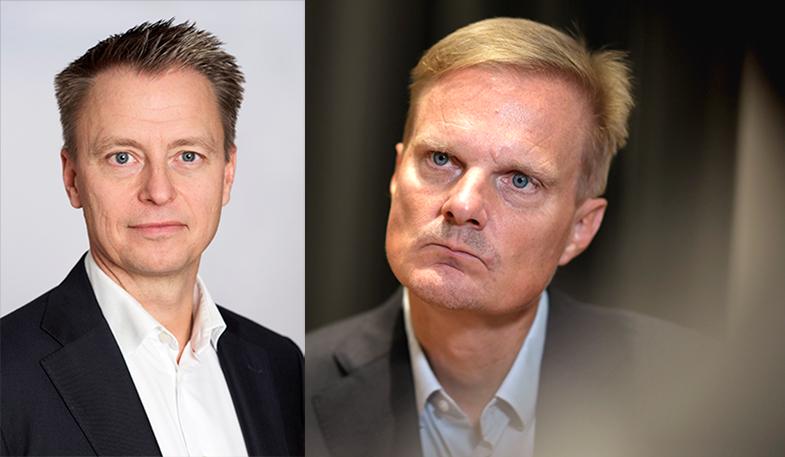 Ola Laurin petas som chef för Stora företag och Instutioner. Vd Jens Henriksson vill se ett nytt ledarskap. Foto (montage): Swedbank och TT