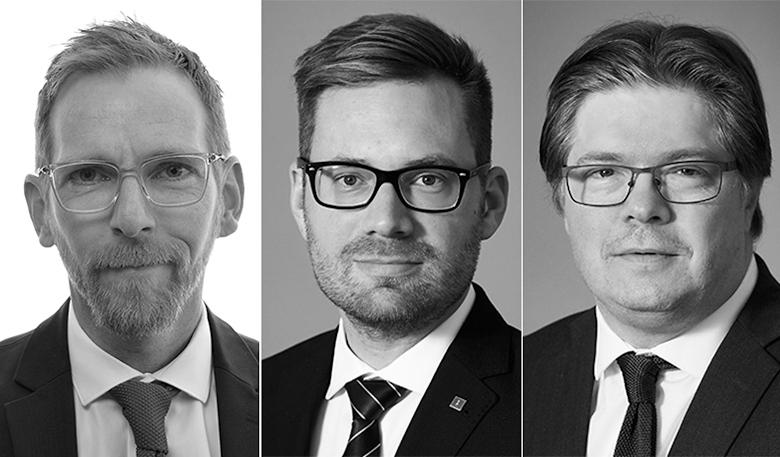 Jakob Forssmed, Hampus Hagman och Larry Söder.