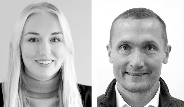 Fanny Algstedt och Erik Grass, nya på Oscar Properties.