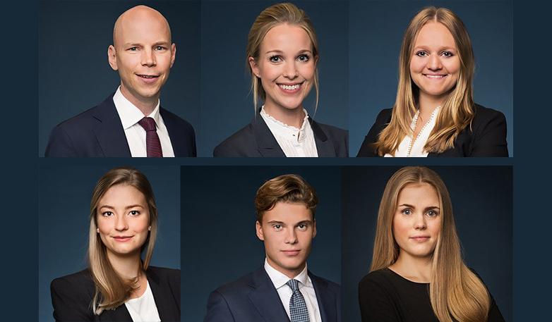 Fredrik Lundén, Elin Ljungström, Louise Génetay, Emma Hammarlund, Filip Gyulai och Matilda Larsson.