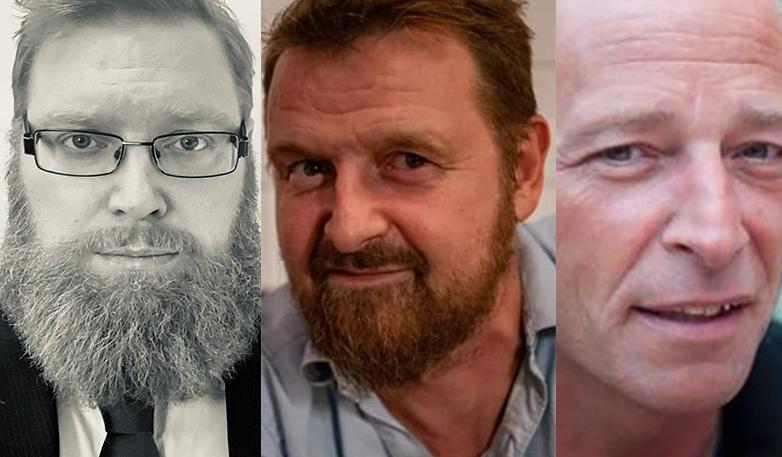 Edward Nordén, Johan Varland och Fredrik Körner från Medborgerlig Samling.