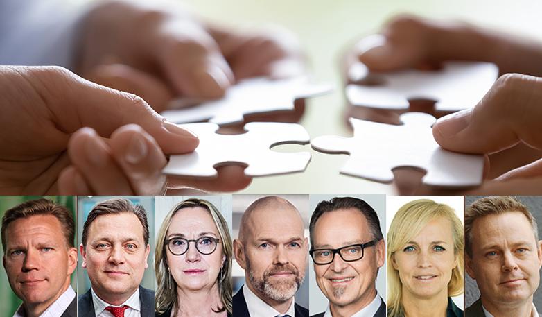 Jens Magnusson, chefsekonom på SEB, Mattias Persson, chefekonom på Swedbank, Christina Nyman, chefsekonom på Handelsbanken, Torbjörn Isaksson, chefsanalytiker på Nordea, Michael Grahn, chefsekonom på Danske Bank, Alexandra Stråberg, chefekonom på Länsförs