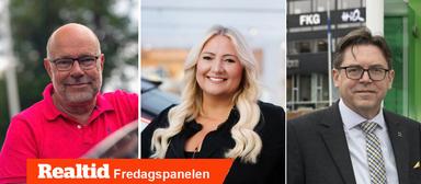 Veckans fredagspanel, från vänster: Gunnar Dackevall, vd på eCarExpo, Emmi Antonsson, chef Kommunikation och samhällskontakter på Mobility Group och Peter Bryntesson, vd på Fordonskomponentgruppen (FKG). 