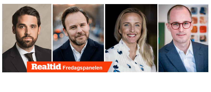 Veckans fredagspanel, från vänster: Johan Björkholm (AIFM Group), Mikael Tjäder (Fondab), Gabrielle Hagman (Nordnet) och Philip Scholtzé (Fondbolagens förening). 