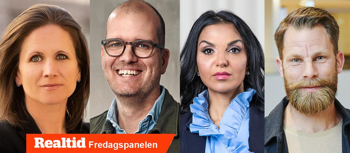 Helena Bornevall, senior ekonom på Handelsbanken, Joakim Bornold, grundare av och ordförande för Levler, Shoka Åhrman, sparekonom på SPP och Magnus Hjelmér, vardagsekonom på Ica Banken.