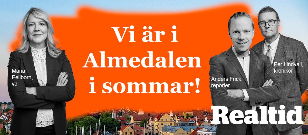 Maria Pellborn, Anders Frick och Per Lindvall är på plats i Almedalen i sommar.