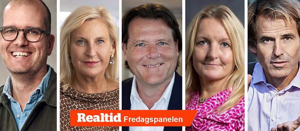 Veckans panel: Joakim Bornold, investeringschef för Levler, Gunilla Herlitz, styrelseproffs, fd chefredaktör och vd för Dagens Nyheter och Dagens Industri, Fredrik Carlsson, vd för Carlsson Noren, Helena Nordman-Knutson, senior rådgivare, Safir Communication och Claes Hemberg, oberoende sparekonom.