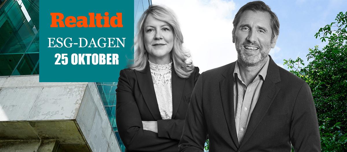 Maria Pellborn vd för Realtid och initiativtagare till ESG-dagen och David Ringmar, ansvarig för hållbarhetsrådgivning inom PwC.