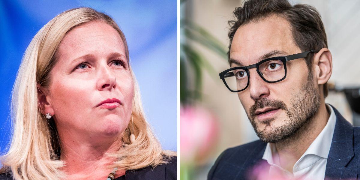 Bild på Cristina Stenbeck och Kinnevik vd Georgi Ganev.