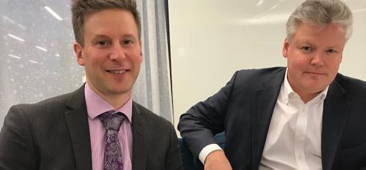 Börsens övervakningschef Joakim Strid och vd Lauri Rosendahl