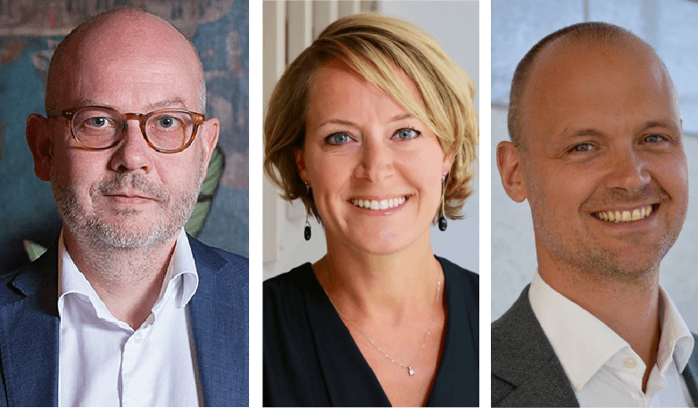 Martin Andersson, partner, Oliver Wyman, Carolina Klint, CEO North West Region, Marsh och Tobias Andersson, CEO Nordic & Baltic Operations, Guy Carpenter & Company.
