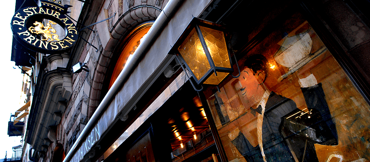 Restaurang Prinsen i centrala Stockholm är en av de tio krogarna som får alkoholtillståndet indraget. Foto: TT