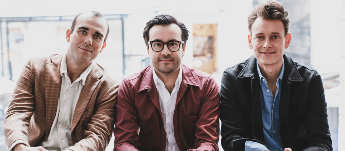 Ingemar Sjögren, finanschef, Sebastian Andreescu, vd, Erik Malm, teknikchef på Bilhop