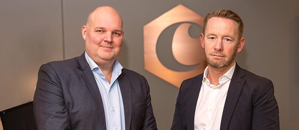 Lukas Lindkvist, VD Coeli Group och Håkan Selfven, CFO Coeli Group.