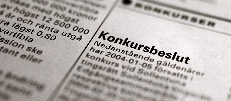 UC: Högsta antalet konkurser sedan 90-talets finanskris
