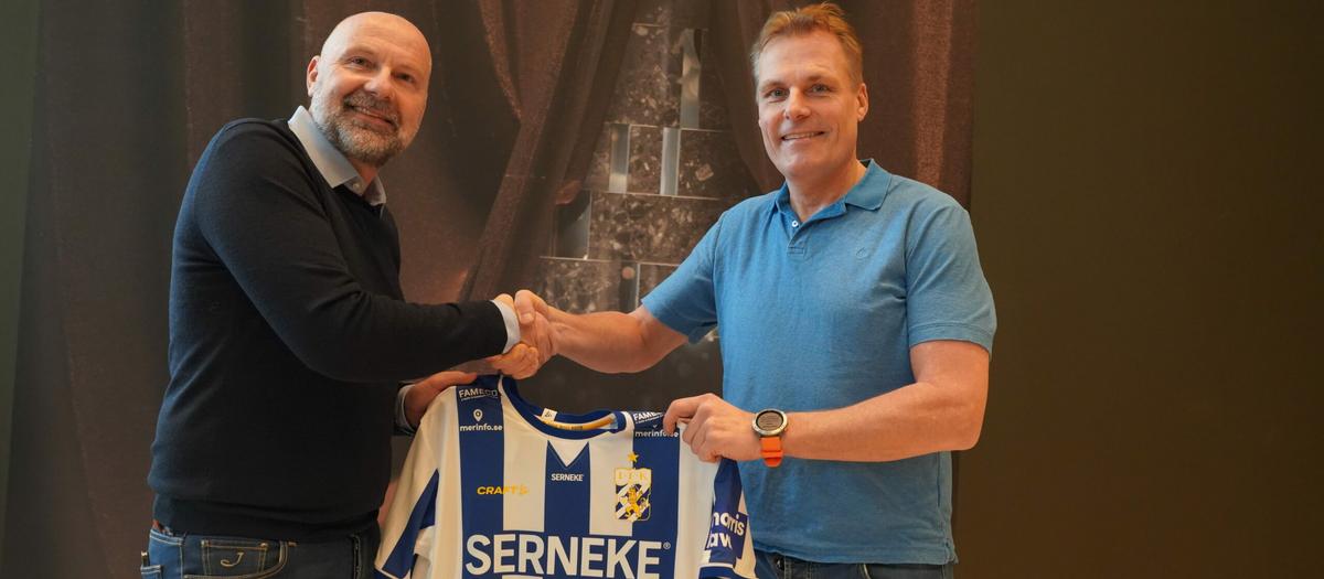 Håkan Mild, klubbdirektör för IFK Göteborg, och Ola Serneke, vd för Serneke Invest.
