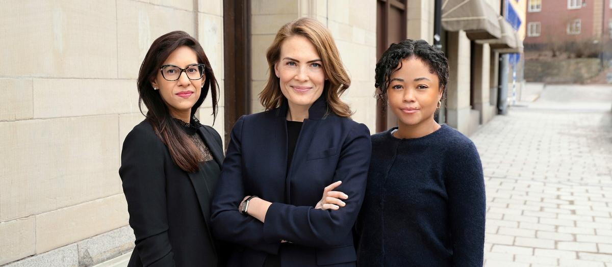 Erika Rydgren, Haffsa Rizwani och Sarah Jabar.