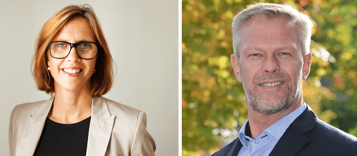 Lena Ridström, Sverigechef på Columbus och Claus Primdal Sorensen, vd på Primdal ESG Strategy & Risk Management.